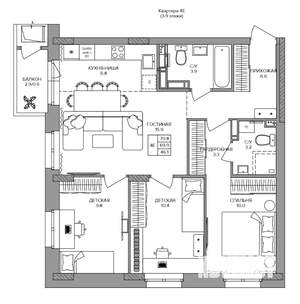 4-к квартира, вторичка, 71м2, 7/9 этаж