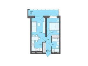 2-к квартира, вторичка, 38м2, 17/20 этаж