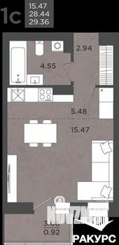 2-к квартира, вторичка, 43м2, 6/24 этаж