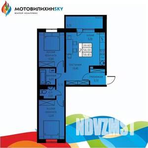 3-к квартира, вторичка, 56м2, 8/8 этаж
