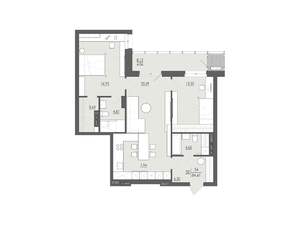 3-к квартира, строящийся дом, 85м2, 6/6 этаж