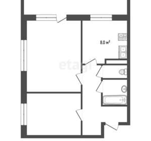 2-к квартира, вторичка, 46м2, 17/17 этаж