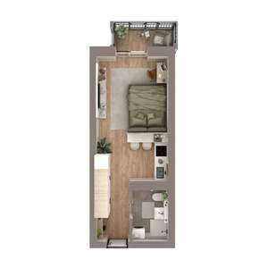 Студия квартира, вторичка, 29м2, 8/8 этаж