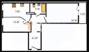 2-к квартира, вторичка, 53м2, 4/10 этаж