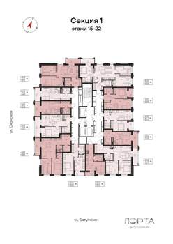 Студия квартира, вторичка, 26м2, 15/22 этаж