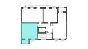 1-к квартира, вторичка, 43м2, 3/8 этаж