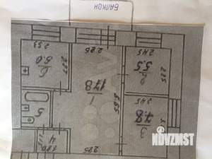 3-к квартира, вторичка, 44м2, 4/5 этаж