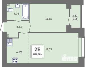 2-к квартира, вторичка, 45м2, 3/7 этаж