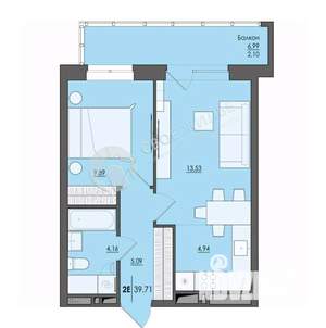 2-к квартира, вторичка, 40м2, 18/20 этаж