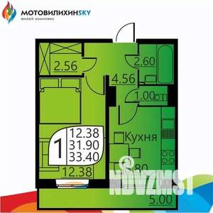 1-к квартира, вторичка, 31м2, 6/16 этаж