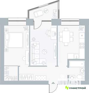 2-к квартира, вторичка, 52м2, 3/5 этаж