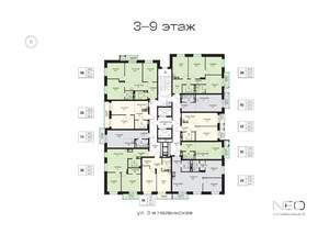 1-к квартира, вторичка, 37м2, 5/9 этаж