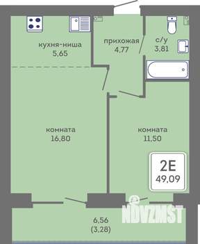 2-к квартира, вторичка, 49м2, 3/7 этаж