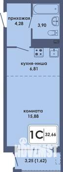 Студия квартира, вторичка, 32м2, 8/10 этаж