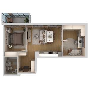 3-к квартира, вторичка, 56м2, 2/9 этаж