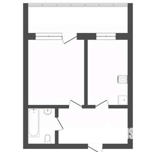 1-к квартира, вторичка, 35м2, 1/10 этаж