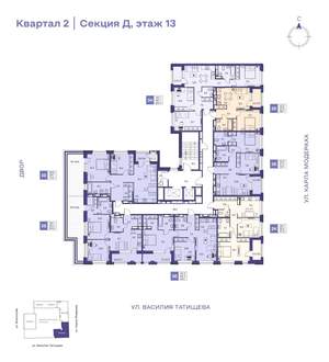 2-к квартира, строящийся дом, 39м2, 13/16 этаж