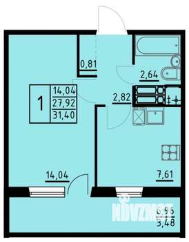 1-к квартира, вторичка, 31м2, 8/11 этаж