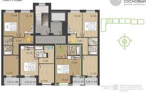 1-к квартира, вторичка, 30м2, 4/4 этаж