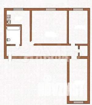 3-к квартира, вторичка, 56м2, 1/4 этаж