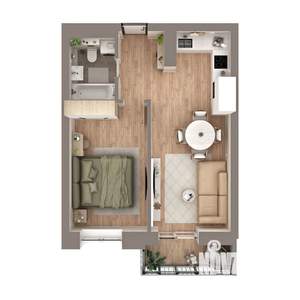2-к квартира, вторичка, 44м2, 5/8 этаж