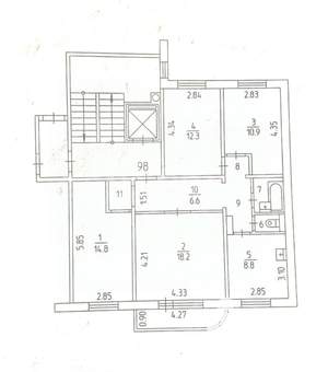 4-к квартира, вторичка, 81м2, 2/16 этаж