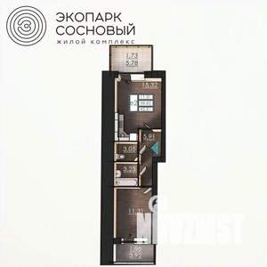 1-к квартира, вторичка, 39м2, 1/4 этаж