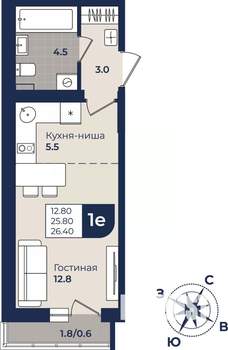 2-к квартира, вторичка, 49м2, 6/10 этаж