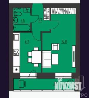 1-к квартира, вторичка, 37м2, 6/10 этаж