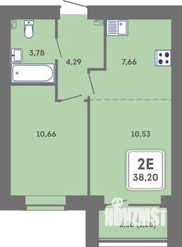 2-к квартира, вторичка, 38м2, 1/7 этаж