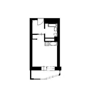 1-к квартира, вторичка, 35м2, 2/5 этаж