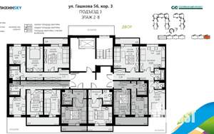 2-к квартира, вторичка, 58м2, 3/8 этаж