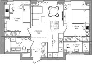 3-к квартира, строящийся дом, 61м2, 9/28 этаж