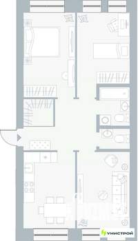 3-к квартира, вторичка, 71м2, 3/5 этаж
