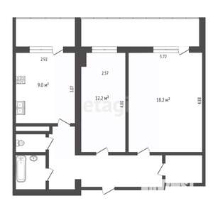 2-к квартира, вторичка, 61м2, 11/14 этаж