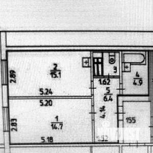 1-к квартира, вторичка, 43м2, 1/11 этаж