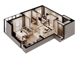 3-к квартира, строящийся дом, 94м2, 6/6 этаж