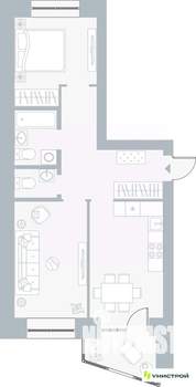 2-к квартира, вторичка, 58м2, 3/5 этаж
