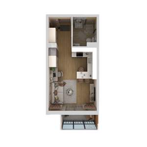 Студия квартира, вторичка, 27м2, 7/9 этаж