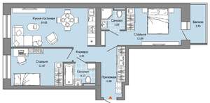 2-к квартира, вторичка, 63м2, 5/8 этаж