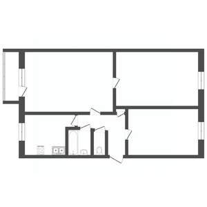 3-к квартира, вторичка, 61м2, 2/5 этаж
