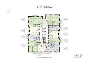 2-к квартира, вторичка, 38м2, 8/9 этаж