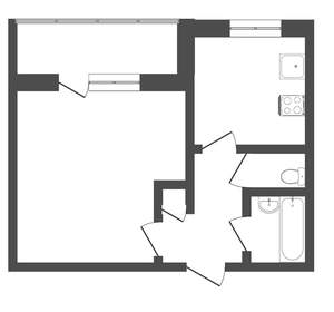 1-к квартира, вторичка, 39м2, 6/10 этаж