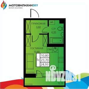 1-к квартира, вторичка, 25м2, 2/8 этаж