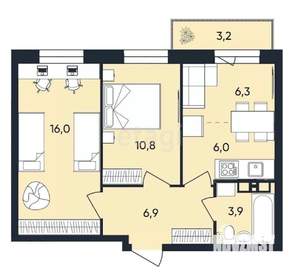 3-к квартира, вторичка, 51м2, 3/9 этаж