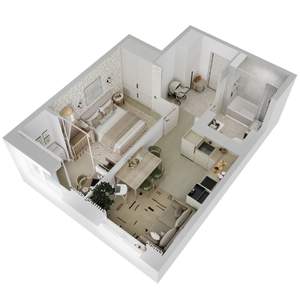 1-к квартира, вторичка, 42м2, 6/18 этаж