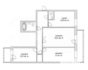 3-к квартира, вторичка, 85м2, 11/16 этаж