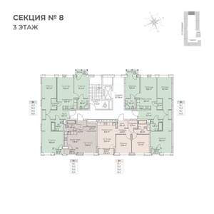 4-к квартира, строящийся дом, 93м2, 3/6 этаж