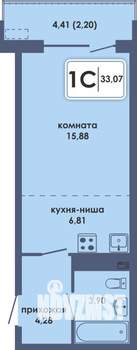 Студия квартира, вторичка, 33м2, 5/10 этаж