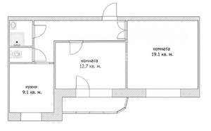 2-к квартира, вторичка, 54м2, 4/10 этаж